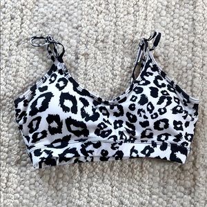 White Leopard Sports Bra